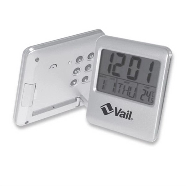 Large display LCD desk clock that displays time, date, and temperature.... from ASI 57655 STOPNGO Line
