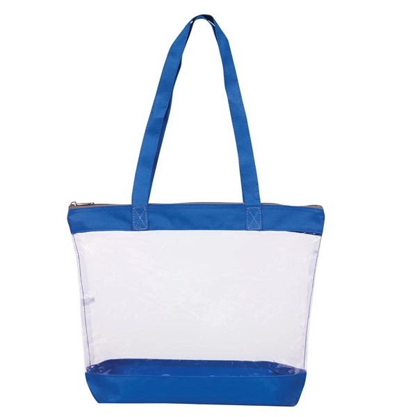 16" x 12" x 4" clear PVC stadium tote with zipper... from ASI 37980 Bagworld