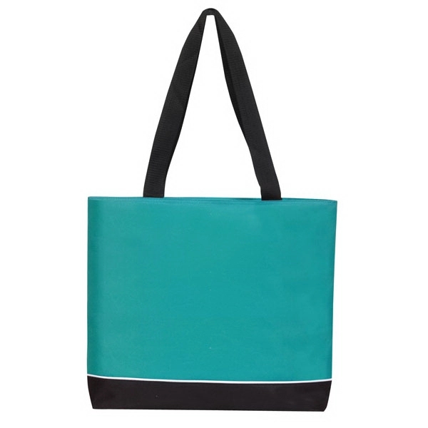 18" x 15" x 5.5" zippered tote with zipper closure, white... from ASI 37980 Bagworld