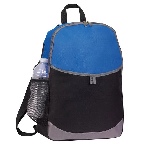12" x 16" x 5.25" backpack with gray trim, open pocket,... from ASI 37980 Bagworld