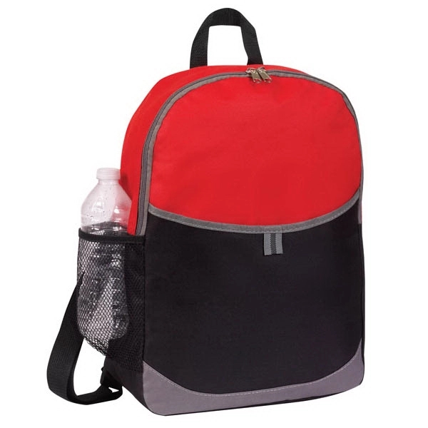 12" x 16" x 5.25" backpack with gray trim, open pocket,... from ASI 37980 Bagworld