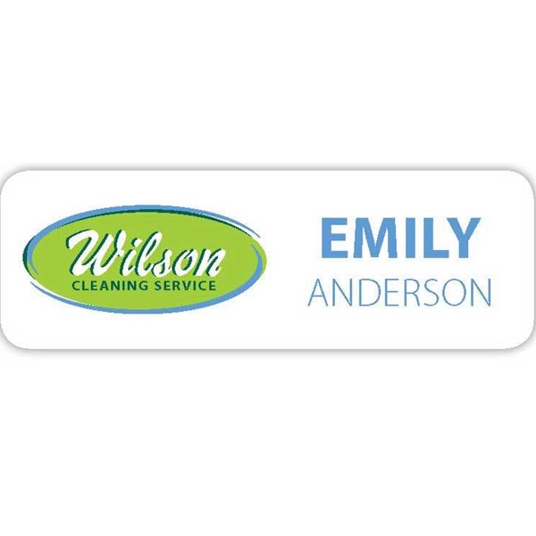 Plastic 1" x 3" name tag.... from ASI 61966 HPG / Beacon Promotions HPG Gold