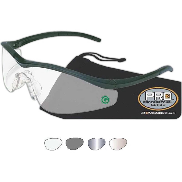 Stylish safety glasses feature a single lens design with 180 degrees... from ASI 79898 Promovision / PROMOVISION