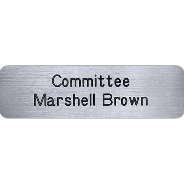 The Los Angeles Plastic name tag is the perfect 2-ply badge... from ASI 61966 HPG / Beacon Promotions HPG Gold