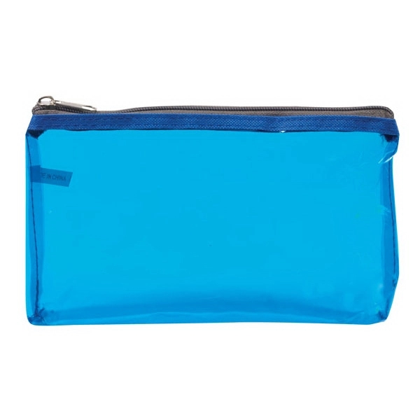 Tinted jelly zipper pouch measuring 9" x 5.25" with a 1.5"... from ASI 37980 Bagworld