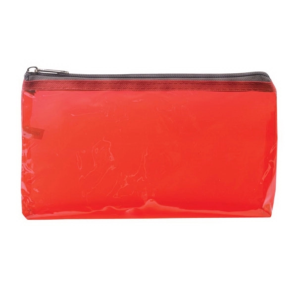 Tinted jelly zipper pouch measuring 9" x 5.25" with a 1.5"... from ASI 37980 Bagworld