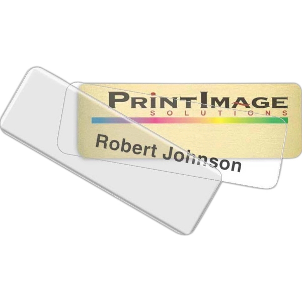 Reusable name tag, 1" x 3".... from ASI 61966 HPG / Beacon Promotions HPG Gold