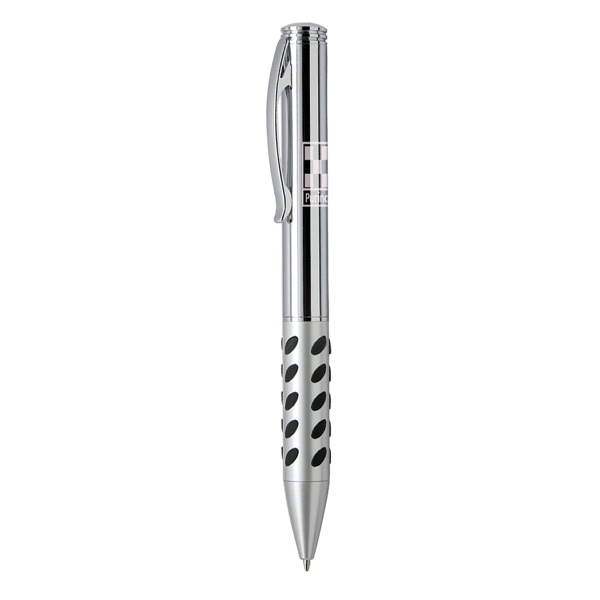 Twist action ballpoint pen with black carbon fiber barrel.... from ASI 31517 Admart Products / Admart Line