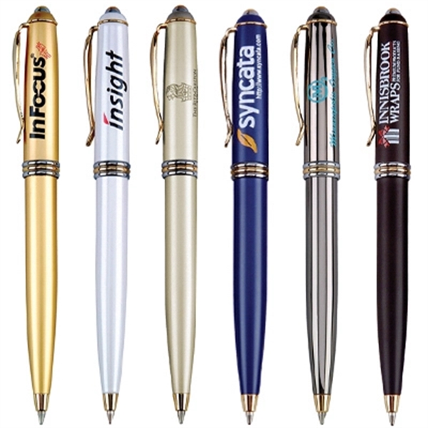 Twist action ballpoint pen with brass construction barrel.... from ASI 31517 Admart Products / Admart Line