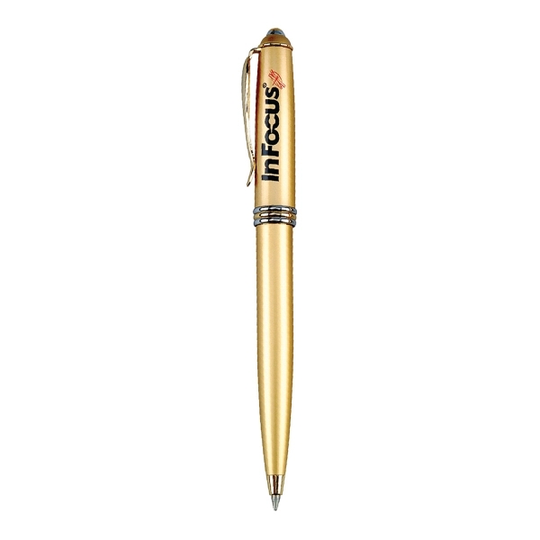Twist action ballpoint pen with brass construction barrel.... from ASI 31517 Admart Products / Admart Line
