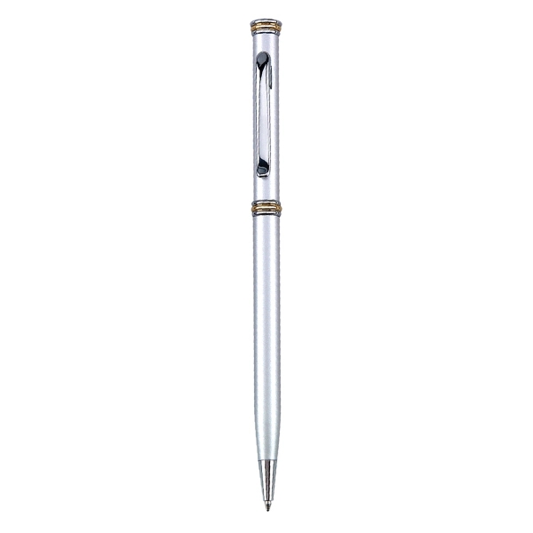 Metallic color barrel pen with gold and chrome trim.... from ASI 31517 Admart Products / Admart Line