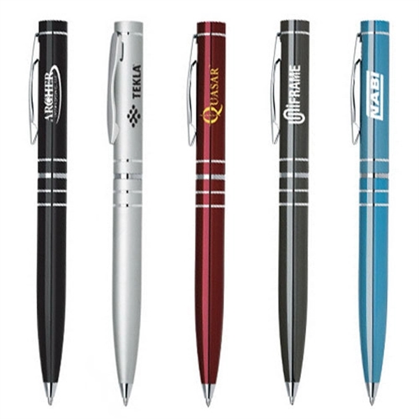 Twist Action Aluminum Ballpoint with Shiny Chrome clip & trim.... from ASI 31517 Admart Products / Admart Line