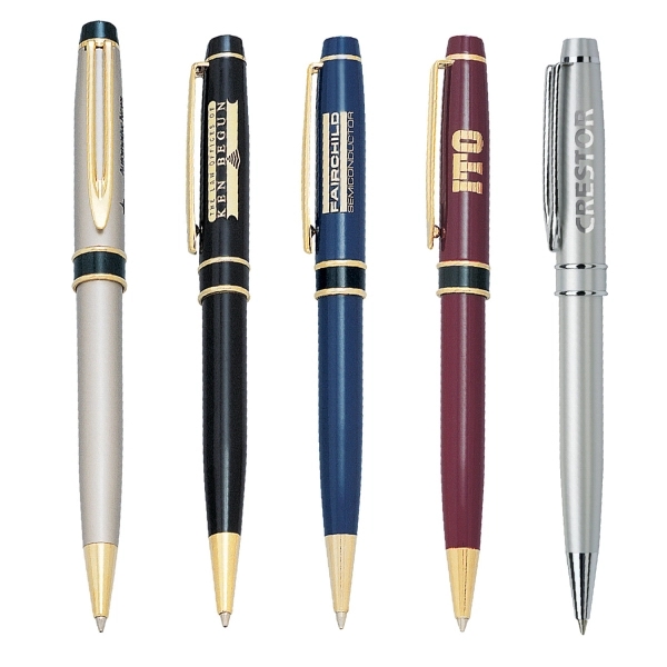 Twist action ballpoint pen. Solid brass construction... from ASI 31517 Admart Products / Admart Line