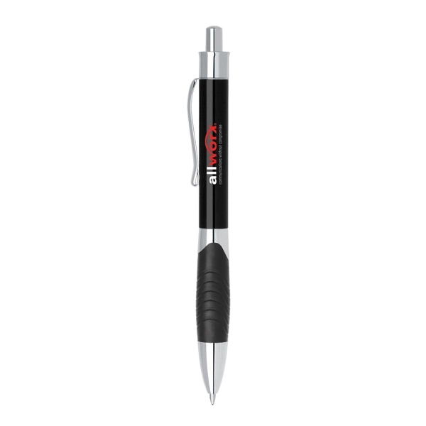 Click action aluminum ballpoint pen with Chrome Clip and Accents.... from ASI 31517 Admart Products / Admart Line