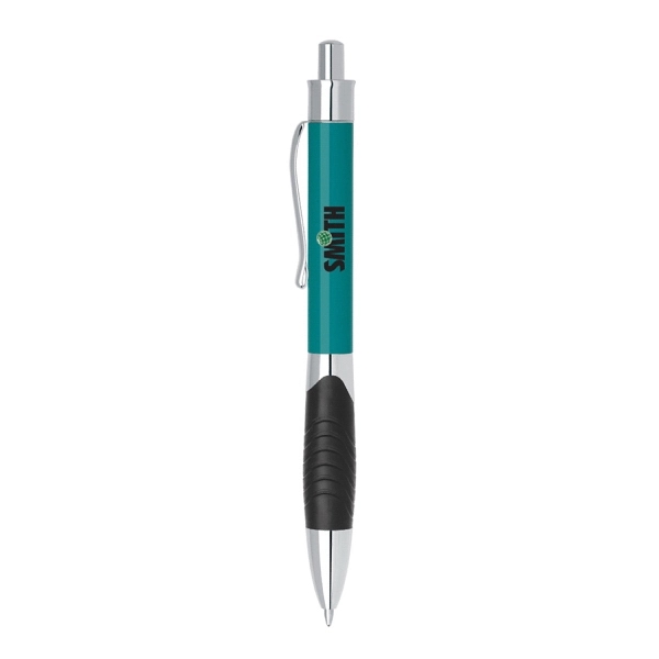 Click action aluminum ballpoint pen with Chrome Clip and Accents.... from ASI 31517 Admart Products / Admart Line