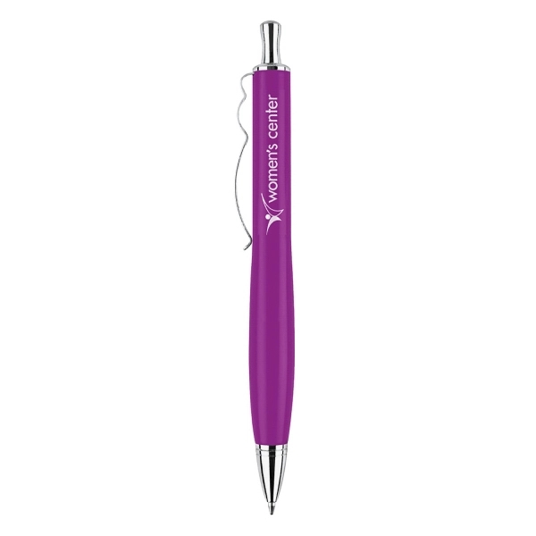 Click action brass pen with unique design clip.... from ASI 31517 Admart Products / Admart Line