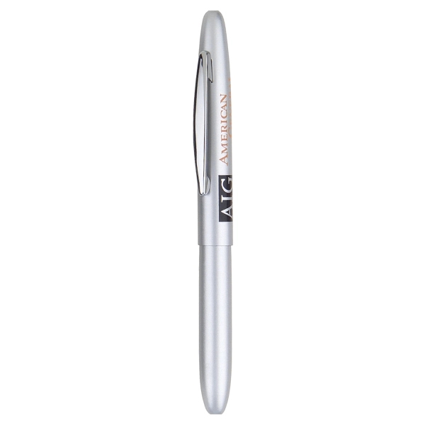 Special extendable brass ballpoint pen with shiny chrome trims accents.... from ASI 31517 Admart Products / Admart Line