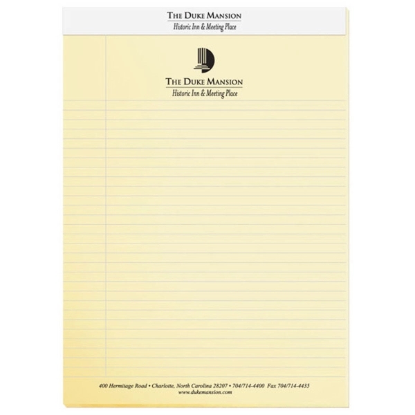 Legal pad with 30 imprinted perforated sheets, 8 1/4" x 11... from ASI 50873 Drum-Line / Drum-line Inc