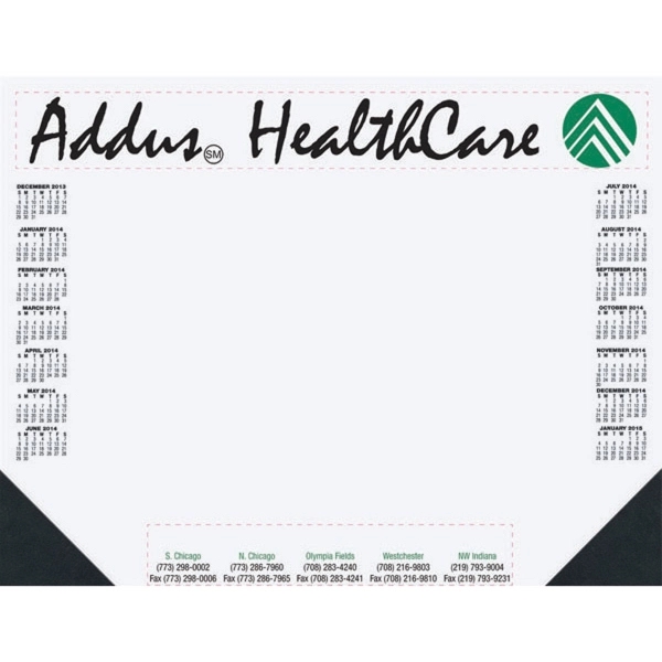 40 sheet non dated desk pad printed one or two standard... from ASI 50873 Drum-Line / Drum-line Inc