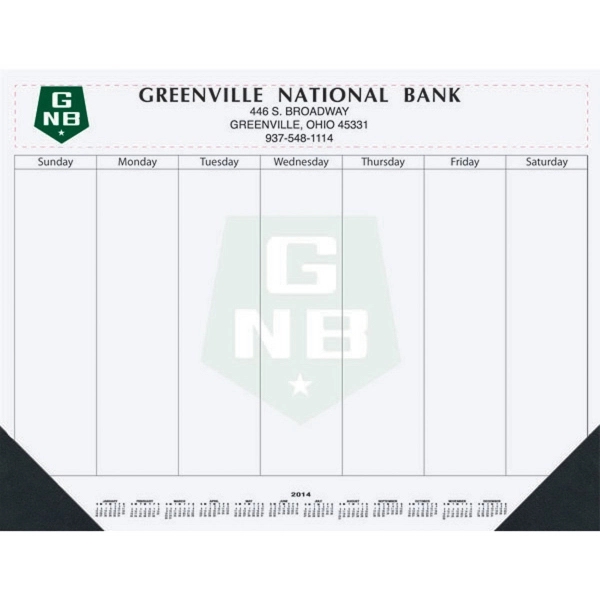 40 sheet non dated desk pad printed one or two standard... from ASI 50873 Drum-Line / Drum-line Inc