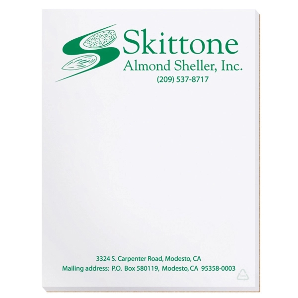 Recycled scratch pad with 50 sheets of 50 lb. white offset... from ASI 50873 Drum-Line / Drum-line Inc