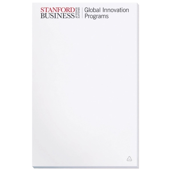 Recycled 50-sheet scratch pad with 50 lb. paper stock white offset.... from ASI 50873 Drum-Line / Drum-line Inc