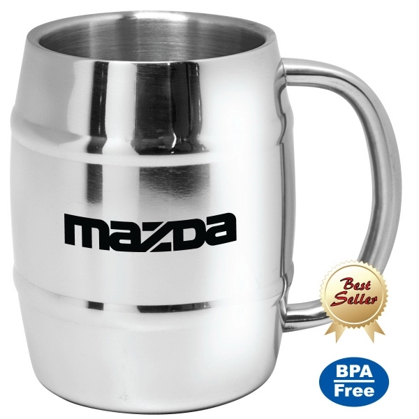 14 oz double wall keg style stainless steel beer mug.... from ASI 30112 ACE Products / Ace Line