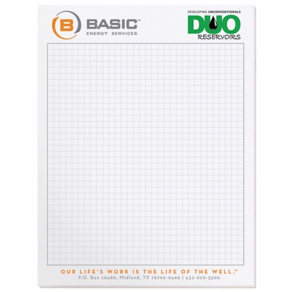 Scratch pad with 25 sheets of 50 lb. white offset paper... from ASI 50873 Drum-Line / Drum-line Inc