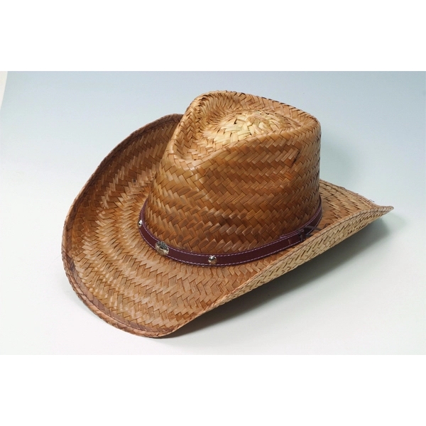 COCOA STRAW COWBOY. COLORS: ASST. FANCY BANDS. ELASTIC SWEATBAND.... from ASI 63090 Jacobson Hat Co Inc / J Hats®