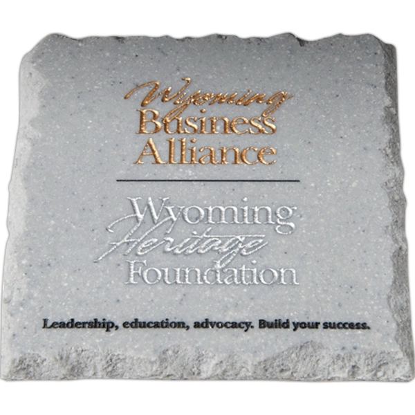 Coaster with stone chiseled edge texture, 4" x 4" x .25".... from ASI 89860 StoneyCreek / StoneyCreek®