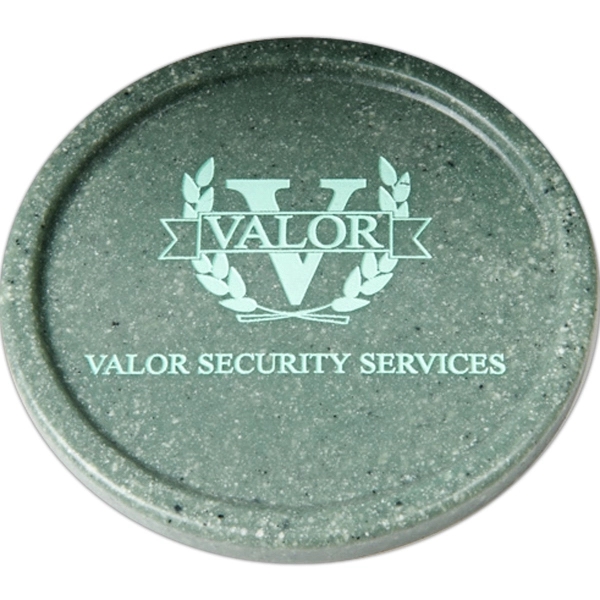 Cast stone rimmed coaster, 4" diameter x .25".... from ASI 89860 StoneyCreek / StoneyCreek®
