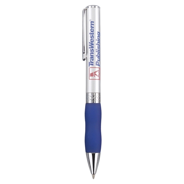 Twist action ballpoint pen with wide body and satin chrome finish.... from ASI 31517 Admart Products / Admart Line