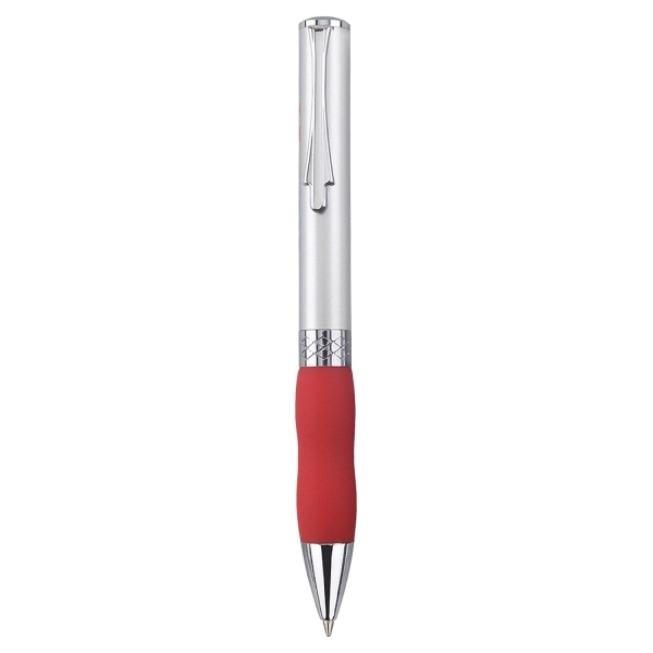 Twist action ballpoint pen with wide body and satin chrome finish.... from ASI 31517 Admart Products / Admart Line