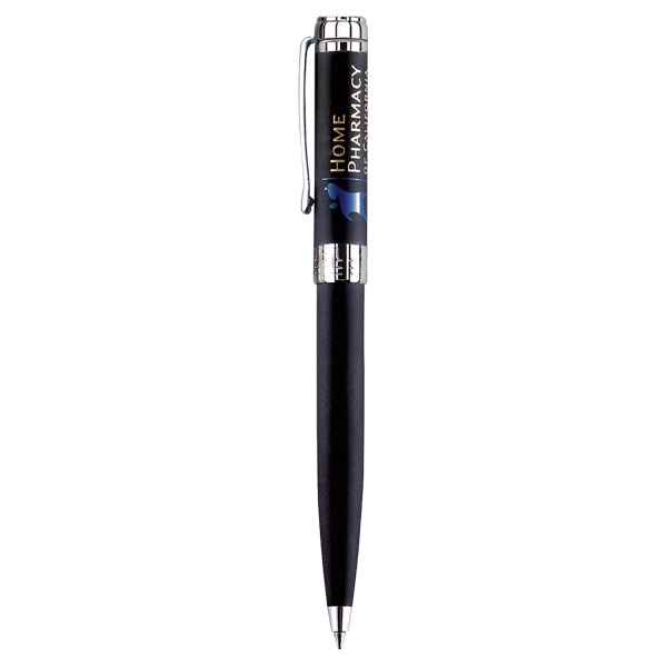 Twist action ballpoint pen with matte coated finish and polished chrome... from ASI 31517 Admart Products / Admart Line