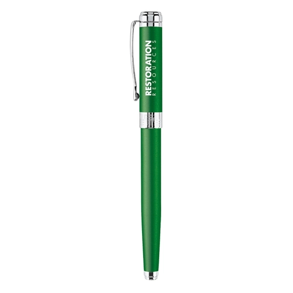 The cap-off roller ball pen with matte coated finish and polished... from ASI 31517 Admart Products / Admart Line