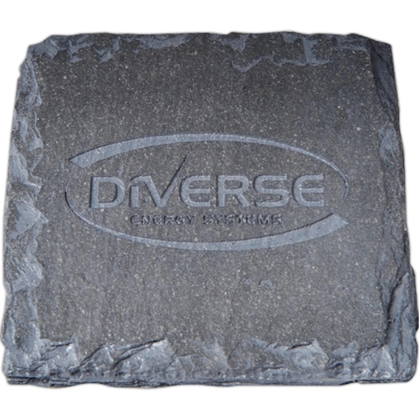 Slate textured coaster, 4" x 4" x .25".... from ASI 89860 StoneyCreek / StoneyCreek®
