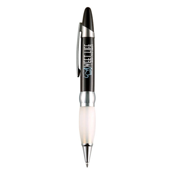 Twist action heavyweight ballpoint pen with frosted comfort rubber grip.... from ASI 31517 Admart Products / Admart Line