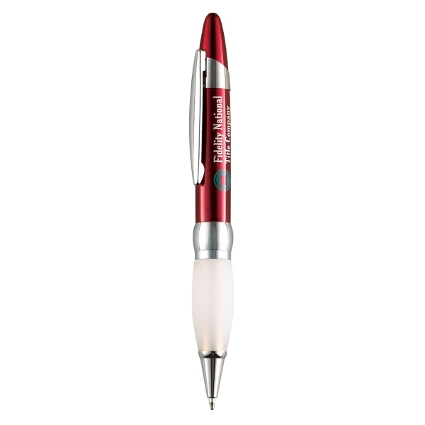 Twist action heavyweight ballpoint pen with frosted comfort rubber grip.... from ASI 31517 Admart Products / Admart Line