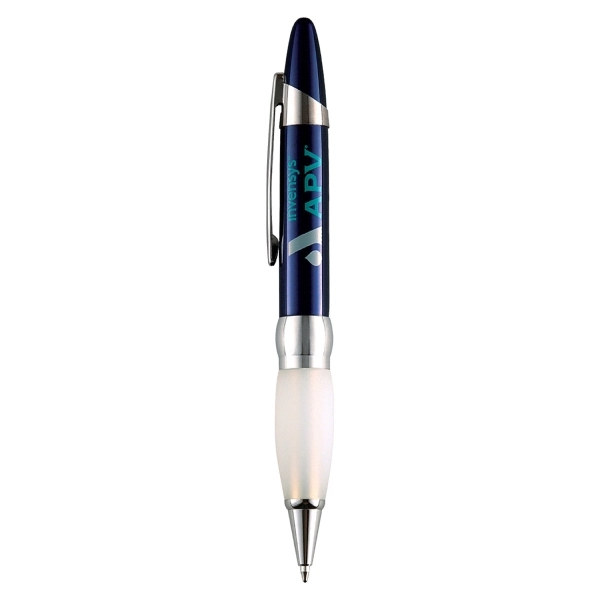 Twist action heavyweight ballpoint pen with frosted comfort rubber grip.... from ASI 31517 Admart Products / Admart Line