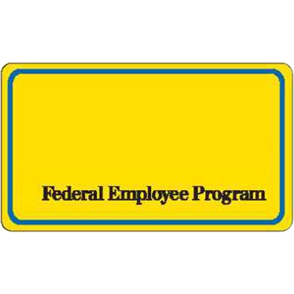 Rectangle shape roll stickers. Made with our Recyclable Enviroliner - 100%... from ASI 79392 Premiums Plus Inc