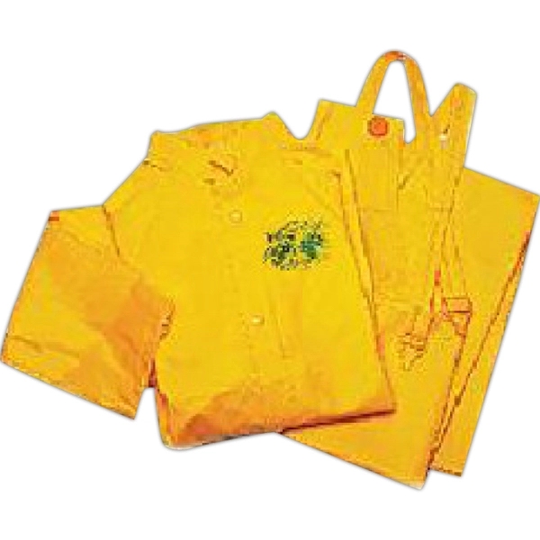 Yellow, three-piece rainsuit with 50 mil PVC.... from ASI 79951 Promosafe / Promosafe