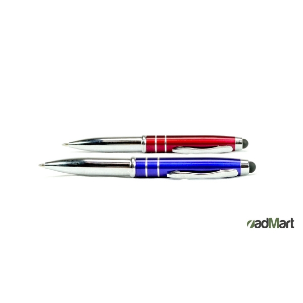 3-in-1 LED Light Metal Cap Off Ballpoint Stylus Pen... from ASI 31517 Admart Products / Admart Line