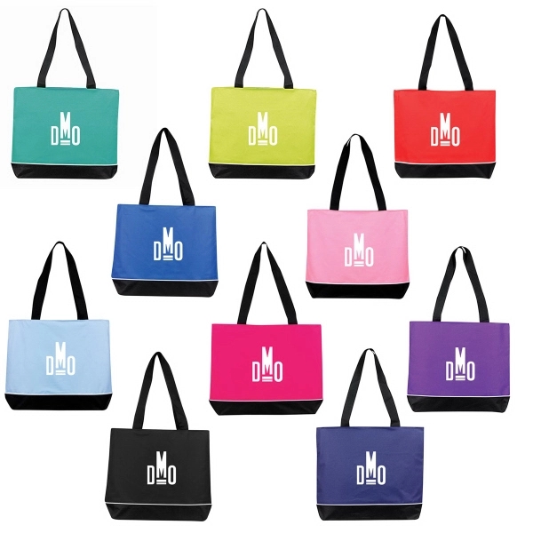 Polyester shoulder tote bag with zippered main compartment and 29" handles.... from ASI 40544 Binaco / Binaline