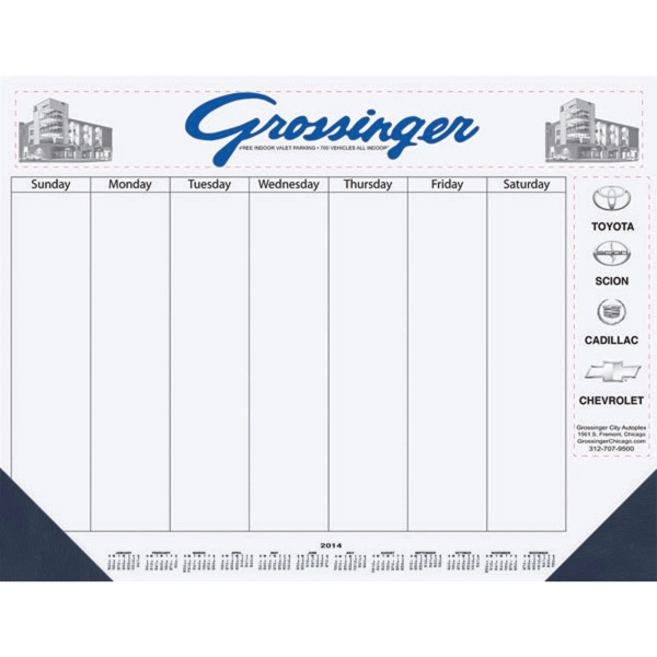 25 sheet non dated desk pad printed one or two standard... from ASI 50873 Drum-Line / Drum-line Inc