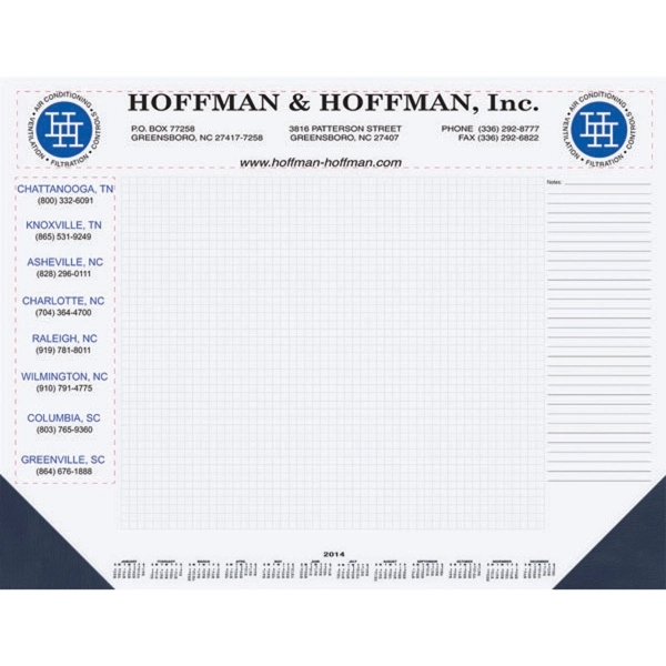 25 sheet non dated desk pad printed one or two standard... from ASI 50873 Drum-Line / Drum-line Inc