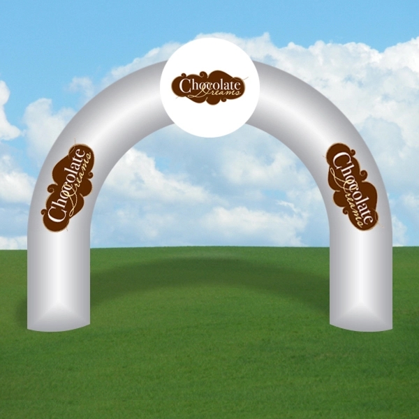 20 foot inflatable balloon arch with inflation fan, tie downs, storage... from ASI 30442 Above & Beyond Advertising Products / PromoAdLine
