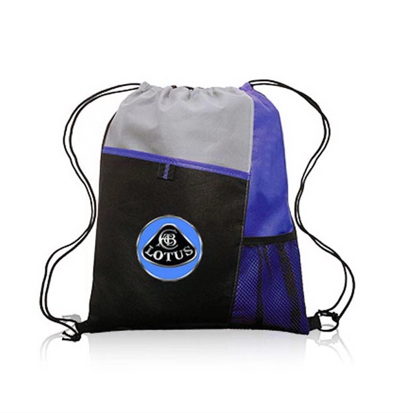 13.5"W x 15.5"H mesh pocket drawstring backpack with spacious main compartment.... from ASI 39552 BEL Promo