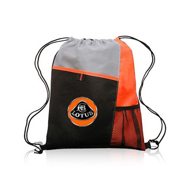 13.5"W x 15.5"H mesh pocket drawstring backpack with spacious main compartment.... from ASI 39552 BEL Promo