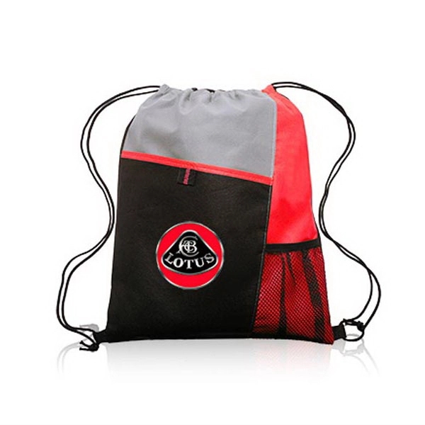 13.5"W x 15.5"H mesh pocket drawstring backpack with spacious main compartment.... from ASI 39552 BEL Promo
