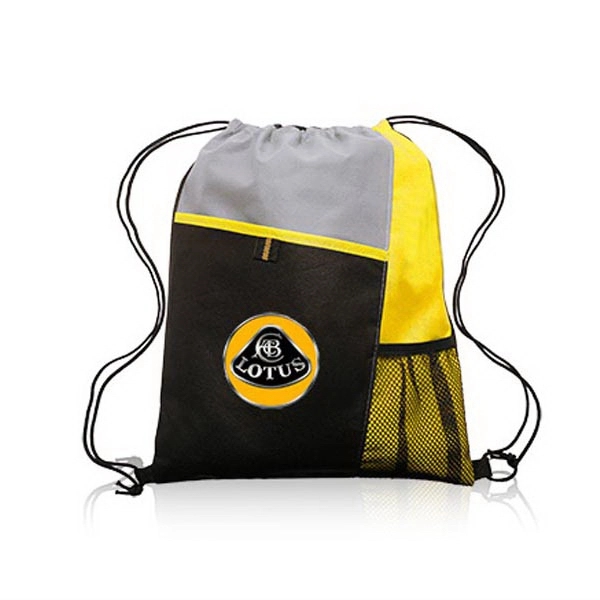 13.5"W x 15.5"H mesh pocket drawstring backpack with spacious main compartment.... from ASI 39552 BEL Promo